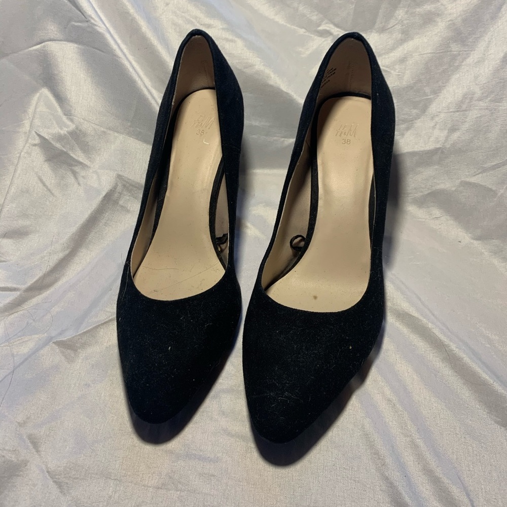 H&M Black Suede Pumps Size US 7